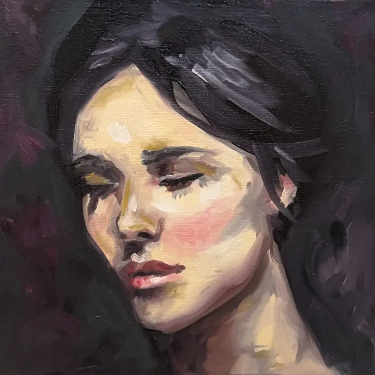 Up Close V by Chelsea Klukas, oil on canvas, 8 × 8 in